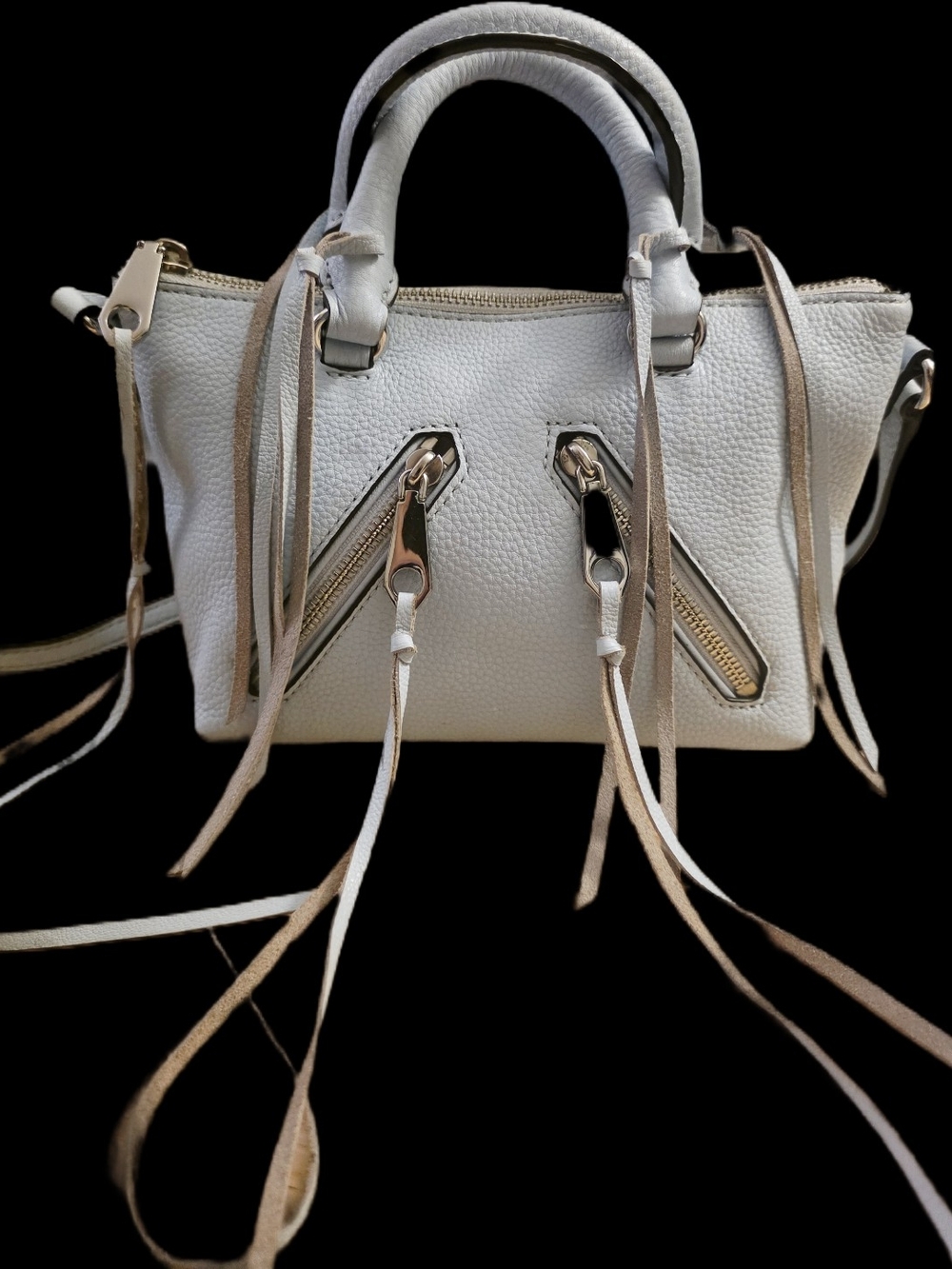 Rebecca Minkoff Baby Blue & Silver Micro Moto Satchel & Crossbody Purse
